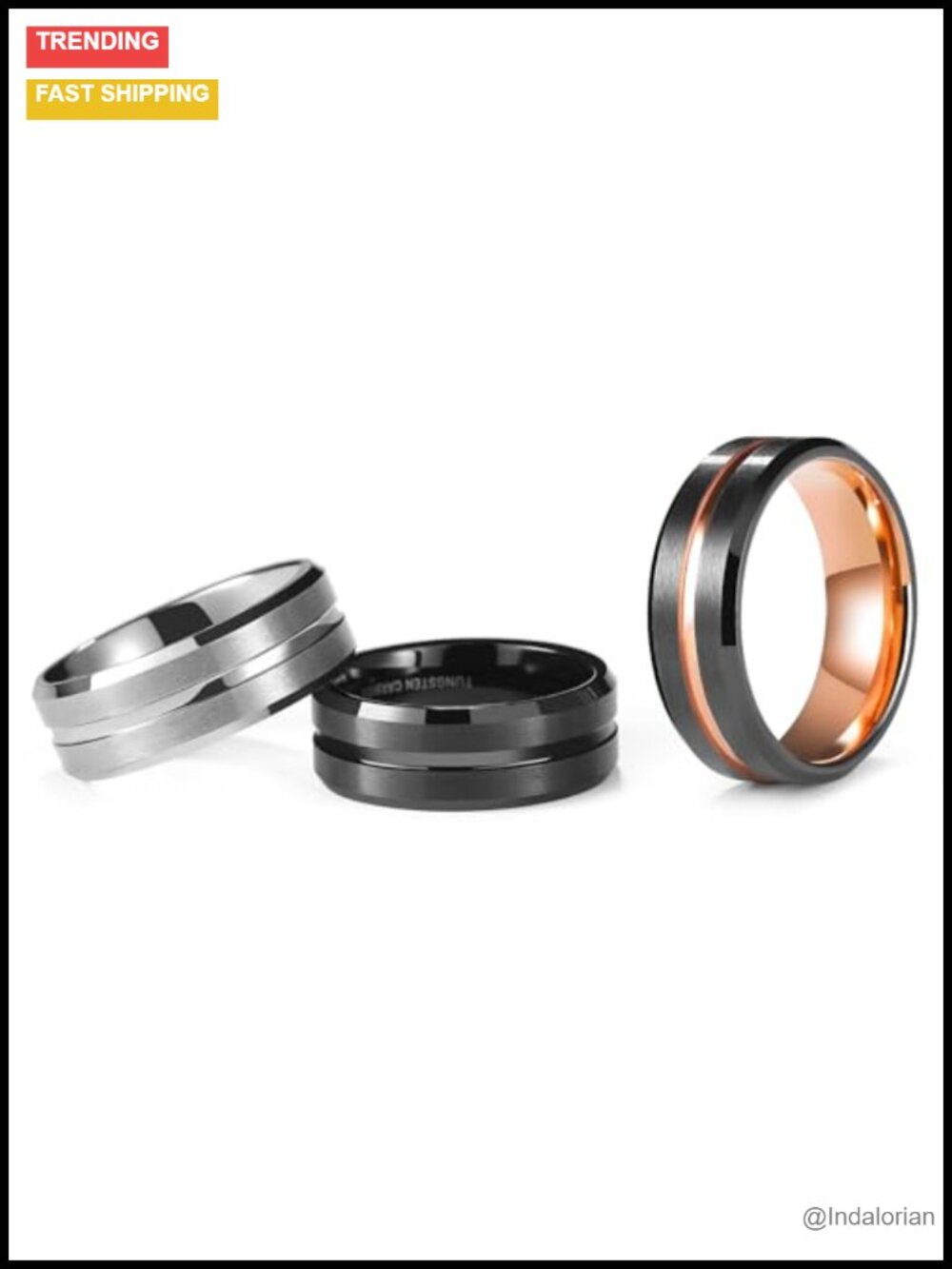 Tungsten Carbide Wedding Band Men Comfort Fit Ring